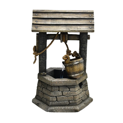 LED Fountain-Wishing Well With Pouring Bucket HI-LINE GIFT LTD.