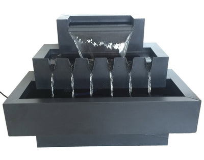 MultiLevel Rectangular Zinc Metal Fountain Hi-Line Gift Ltd.