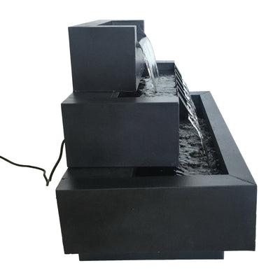 MultiLevel Rectangular Zinc Metal Fountain Hi-Line Gift Ltd.