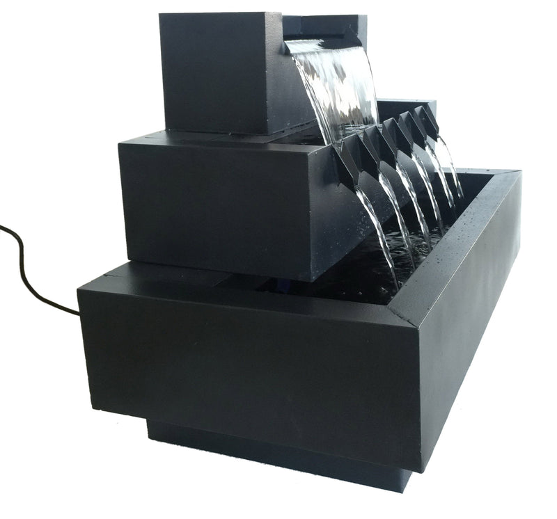 MultiLevel Rectangular Zinc Metal Fountain Hi-Line Gift Ltd.