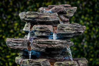 MultiLevel Stone Fountain With  9 Led Lights Hi-Line Gift Ltd.