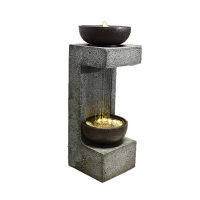 Rainfall Fountain W/bowl On Top W/leds Hi-Line Gift Ltd.