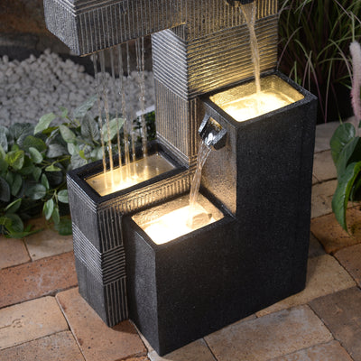 79760 -  Contemporary Fountain with Lights - Dark Elegance HI-LINE GIFT