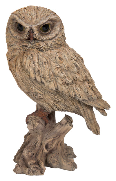 Trumpet Owl -Driftwood Look- HI-LINE GIFT LTD.