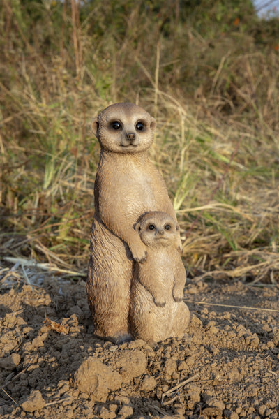 Meerkat - Mother and Baby Statue HI-LINE GIFT LTD.