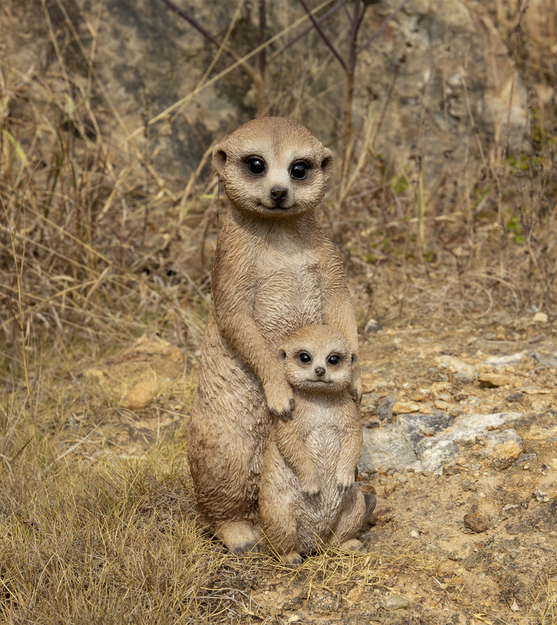 Meerkat - Mother and Baby Statue HI-LINE GIFT LTD.