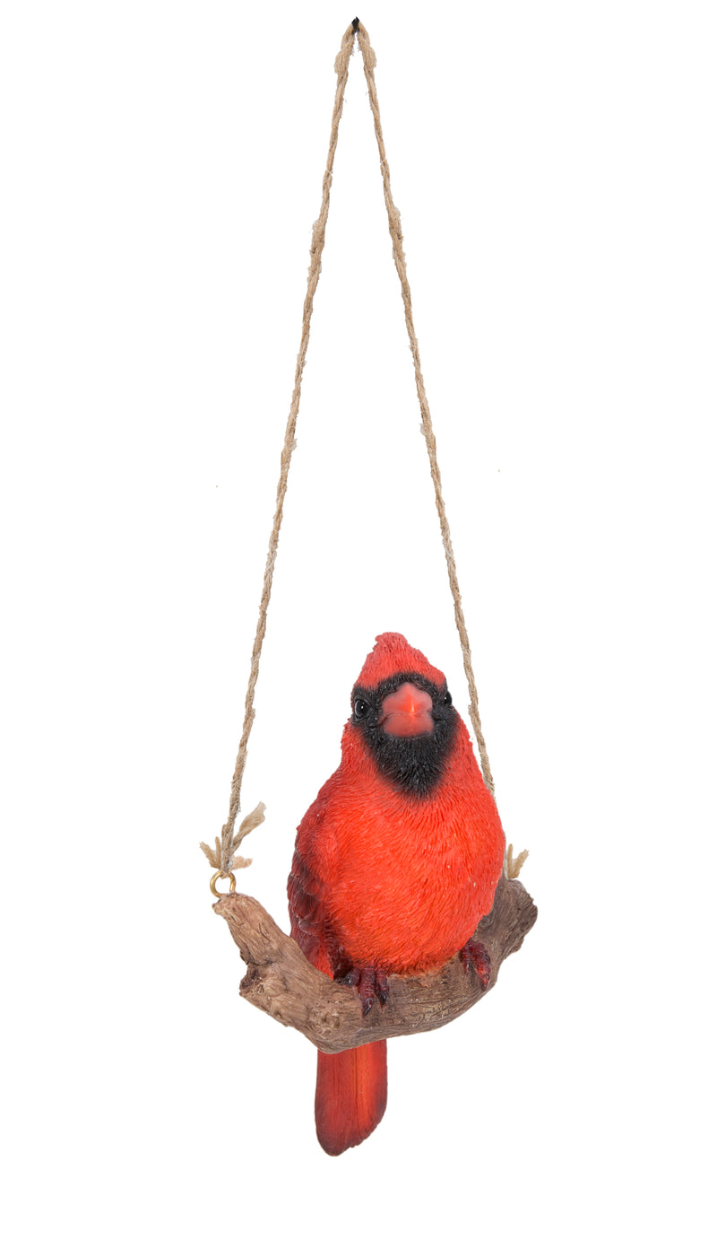 Hanging Cardinal on Branch Statue HI-LINE GIFT LTD.