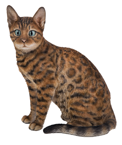 Sitting Bengal Cat Statue HI-LINE GIFT LTD.