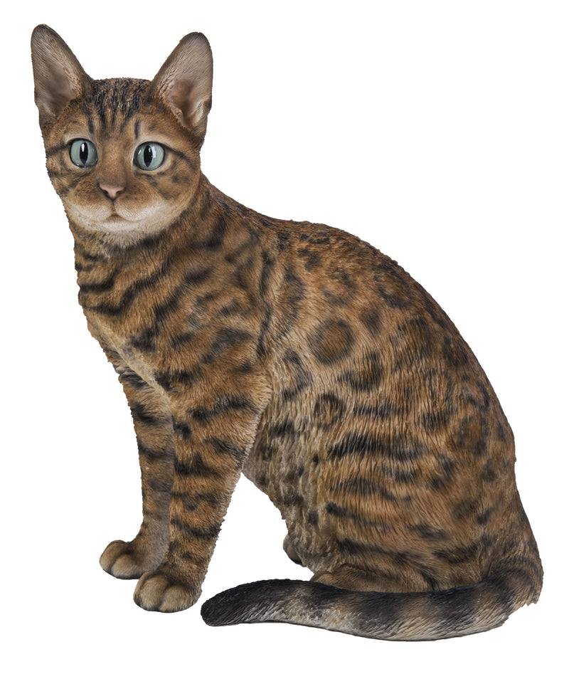 Sitting Bengal Cat Statue HI-LINE GIFT LTD.