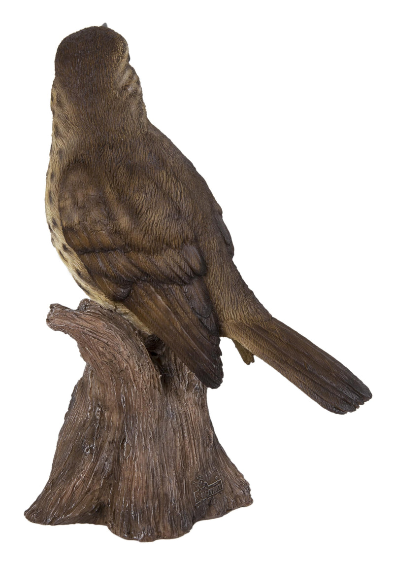 Motion Activated Singing Songbird Standing on Stump Statue HI-LINE GIFT LTD.