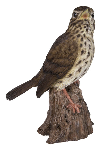 Motion Activated Singing Songbird Standing on Stump Statue HI-LINE GIFT LTD.