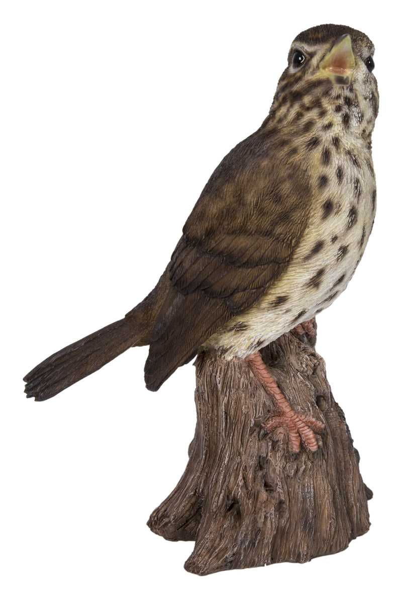 Motion Activated Singing Songbird Standing on Stump Statue HI-LINE GIFT LTD.