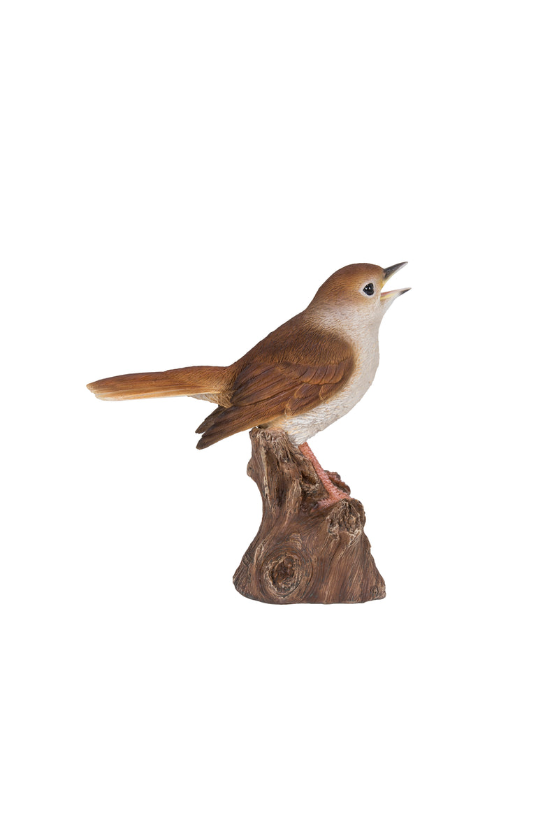 Singing Nightingale Standing Stump- Statue HI-LINE GIFT LTD.