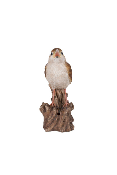 Singing Nightingale Standing Stump- Statue HI-LINE GIFT LTD.