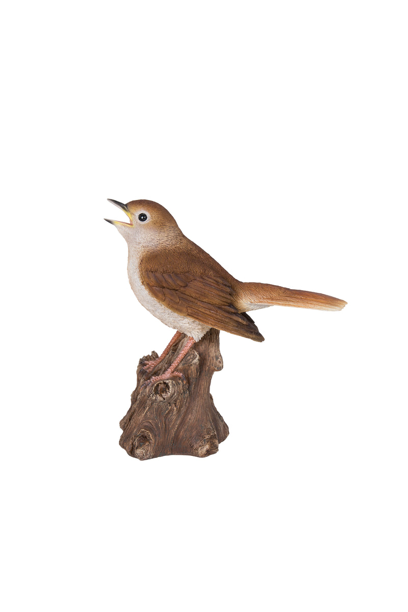 Singing Nightingale Standing Stump- Statue HI-LINE GIFT LTD.