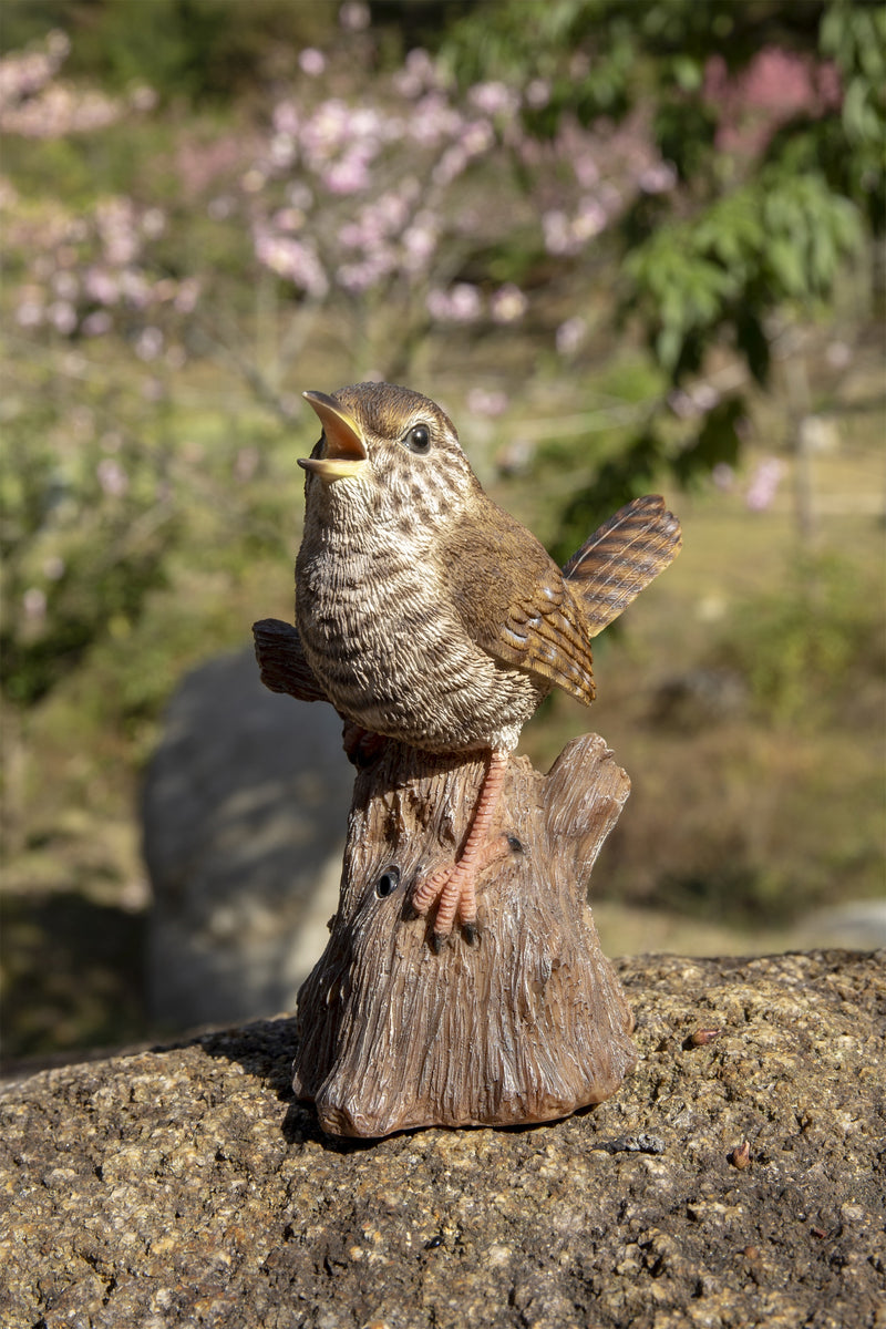 Motion Activated Singing Troglodytes Standing Stump Statue HI-LINE GIFT LTD.