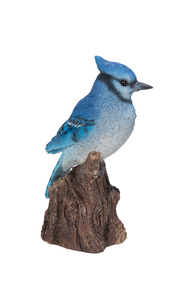 Motion Activated Singing Blue Jay Statue HI-LINE GIFT LTD.