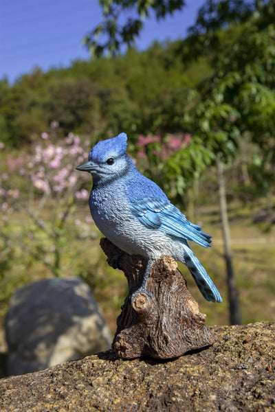 Motion Activated Singing Blue Jay Statue HI-LINE GIFT LTD.