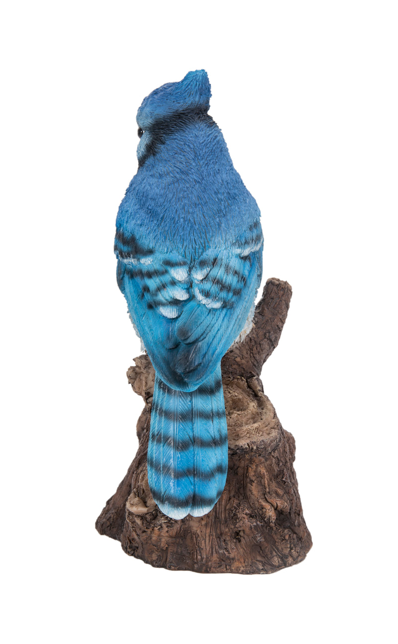 Motion Activated Singing Blue Jay Statue HI-LINE GIFT LTD.