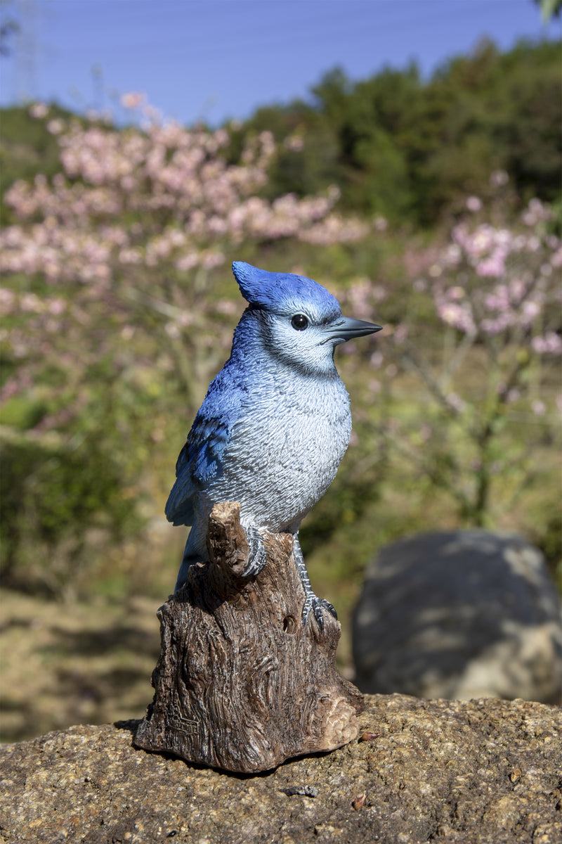 Motion Activated Singing Blue Jay Statue HI-LINE GIFT LTD.