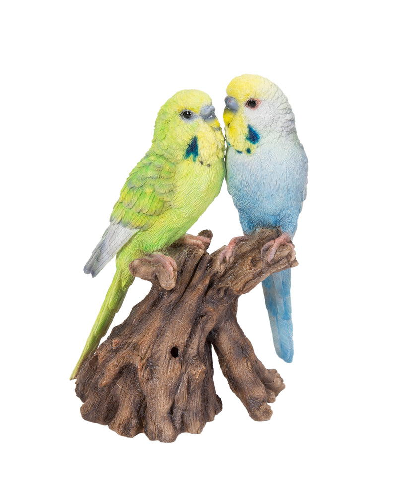 Motion Activated Singing Couple Budgerigar Statue HI-LINE GIFT LTD.