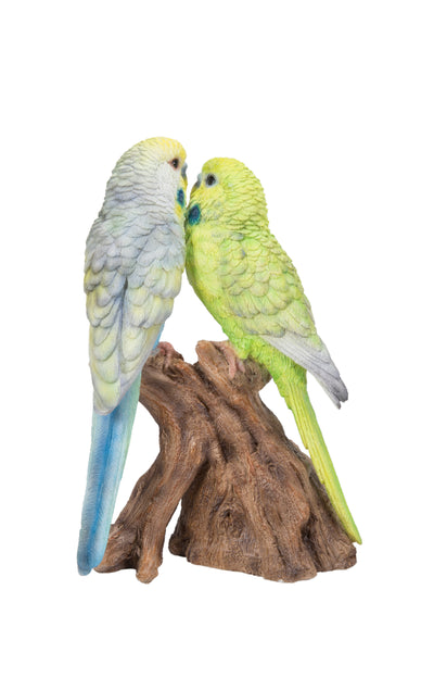 Motion Activated Singing Couple Budgerigar Statue HI-LINE GIFT LTD.