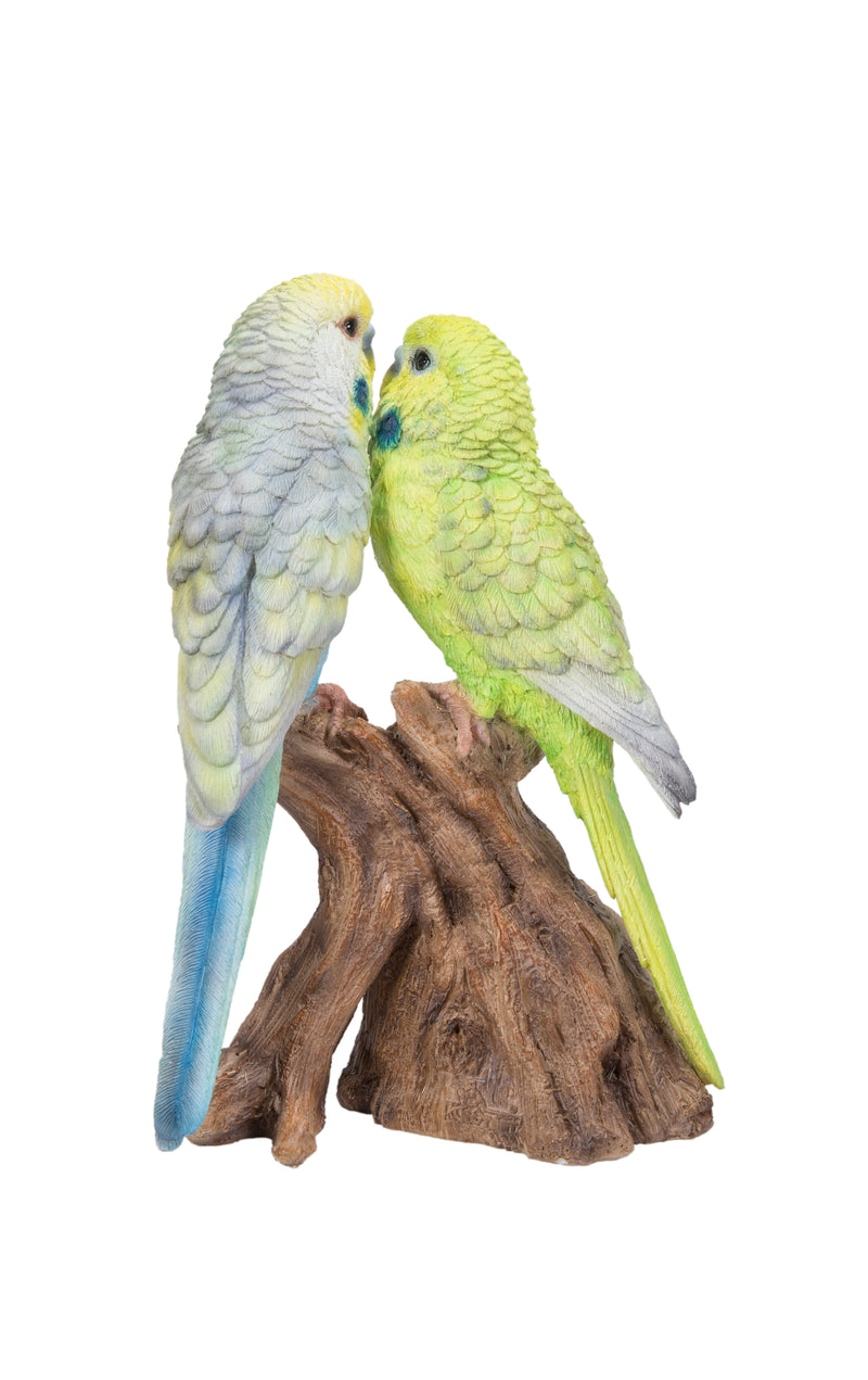 Motion Activated Singing Couple Budgerigar Statue HI-LINE GIFT LTD.