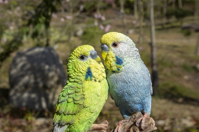 Motion Activated Singing Couple Budgerigar Statue HI-LINE GIFT LTD.