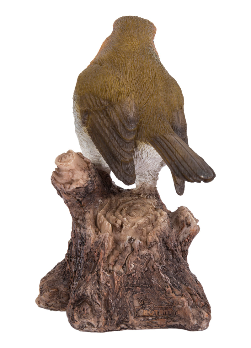 Motion Activated Singing Robin Standing Stump Statue HI-LINE GIFT LTD.