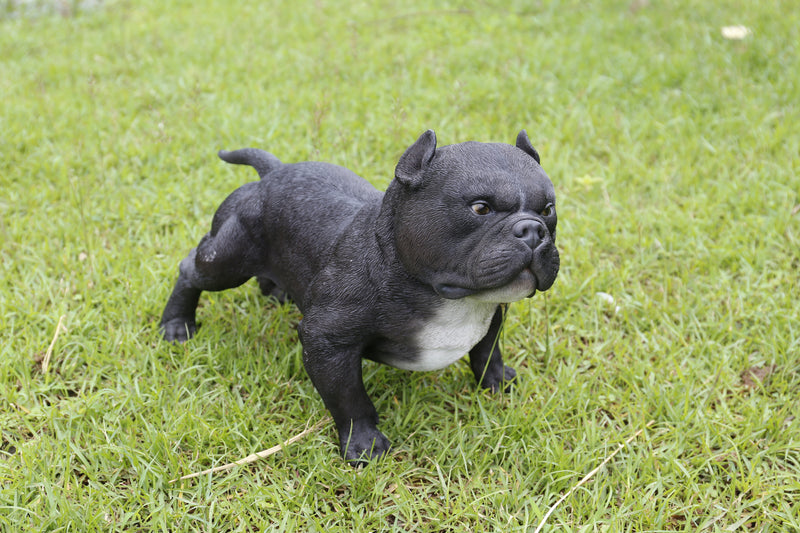 Walking Black Bully Dog Statue Hi-Line Gift Ltd.