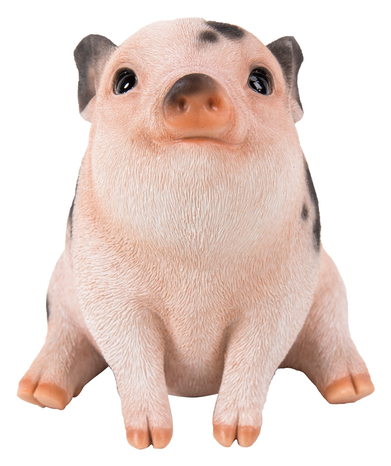 Chubby Piglet Sitting  Pink With  Black Spots Hi-Line Gift Ltd.