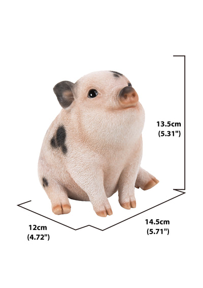 Chubby Piglet Sitting  Pink With  Black Spots Hi-Line Gift Ltd.