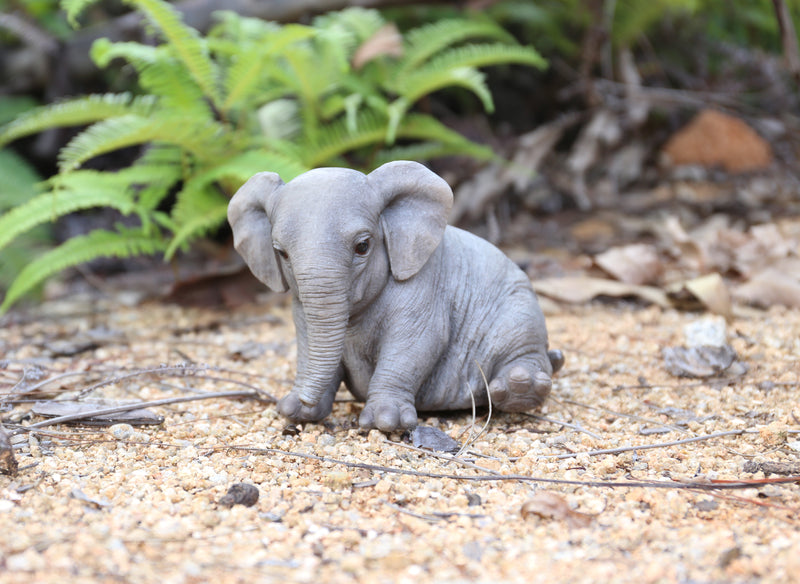 Elephant Chubby Sitting Statue HI-LINE GIFT LTD.