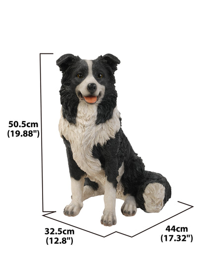 Border Collie Sitting Statue HI-LINE GIFT LTD.