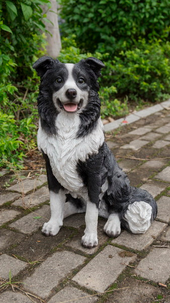 Border Collie Sitting Statue HI-LINE GIFT LTD.