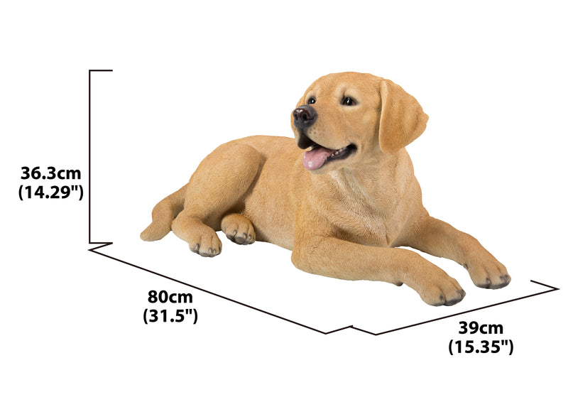 Labrador Retriever Lying Down - Yellow Statue HI-LINE GIFT LTD.