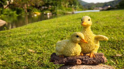 Playful Ducklings Garden Statue -Yellow HI-LINE GIFT LTD.