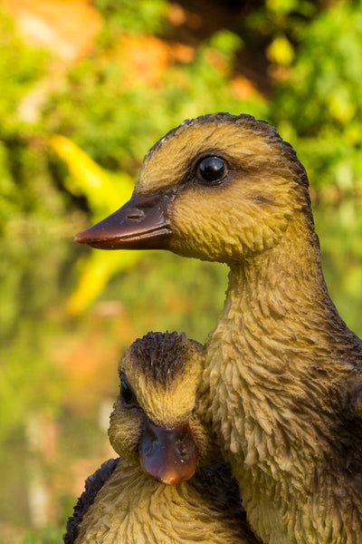 Playful Ducklings Garden Statue - Yellow/Black HI-LINE GIFT LTD.