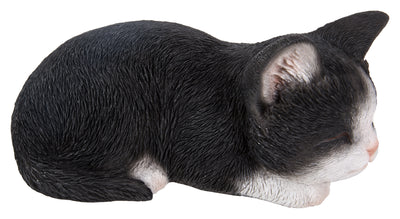 Kitten Sleeping - Black and White Statue HI-LINE GIFT LTD.