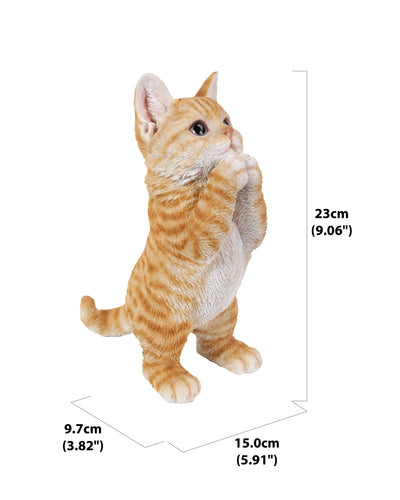 Kitten Praying - Orange Tabby Statue HI-LINE GIFT LTD.