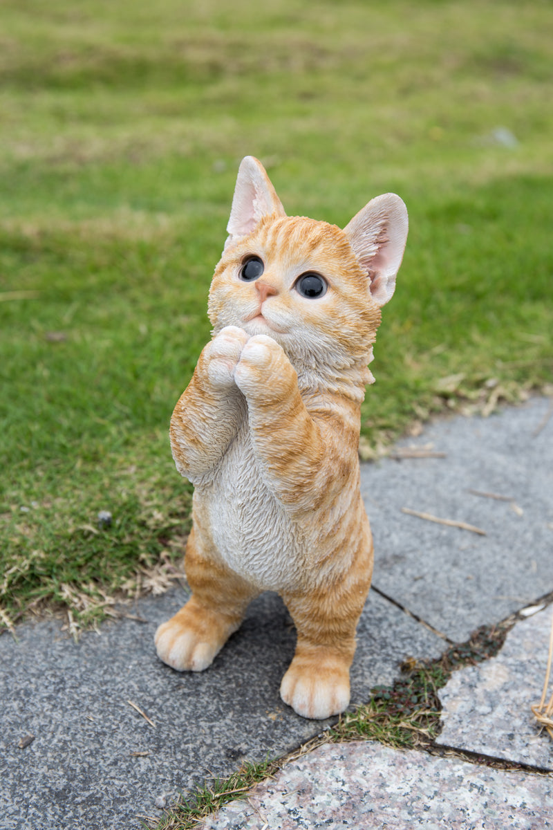 Kitten Praying - Orange Tabby Statue HI-LINE GIFT LTD.