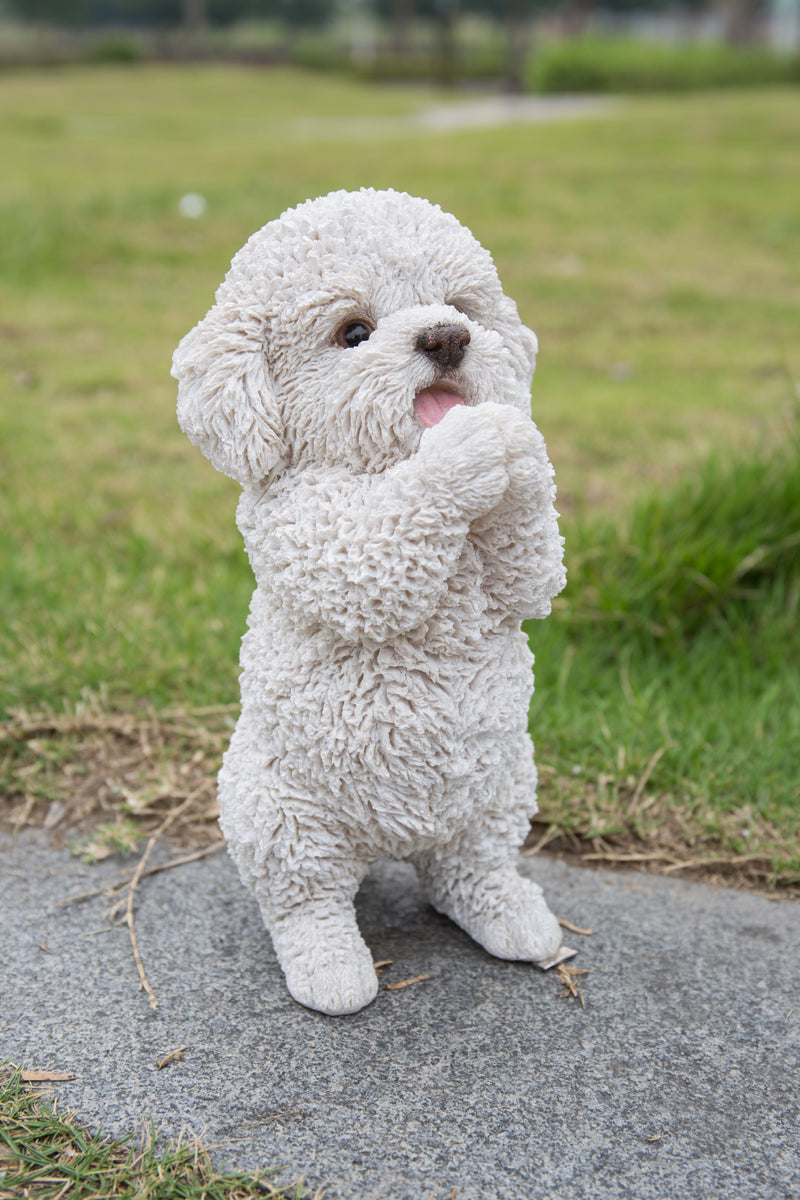 Poodle Puppy Playing Statue HI-LINE GIFT LTD.