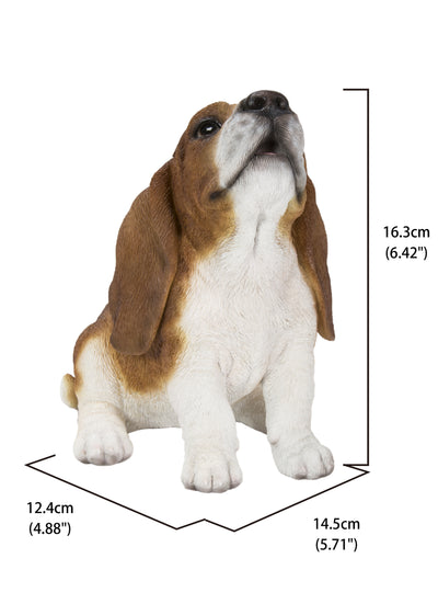 Hi-Line Exclusive - Howling Basset Hound Puppy Statue HI-LINE GIFT LTD.