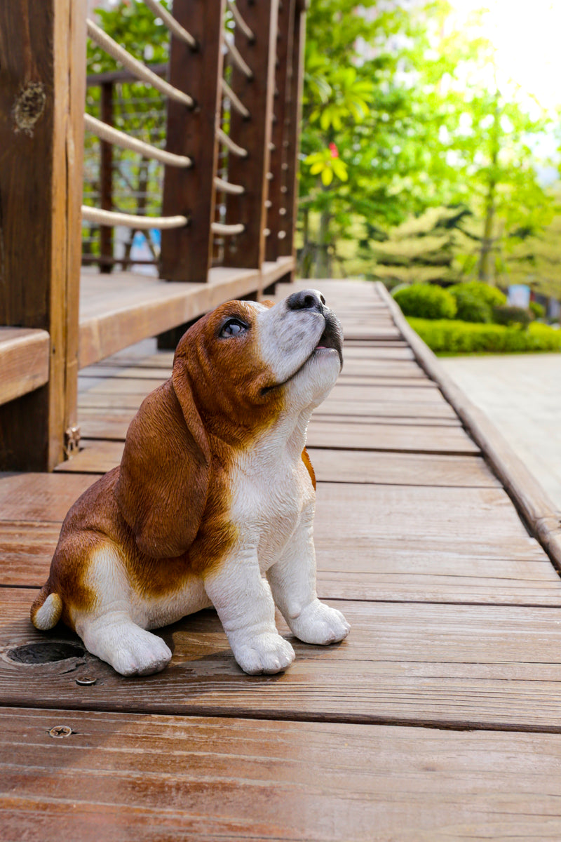 Hi-Line Exclusive - Howling Basset Hound Puppy Statue HI-LINE GIFT LTD.