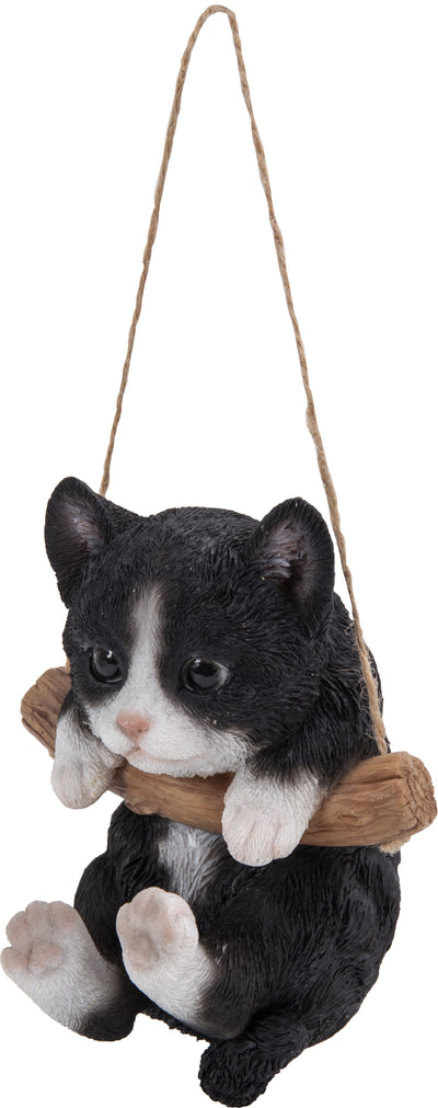 Pet Pals- Black and White Kitten Hanging Statue HI-LINE GIFT LTD.