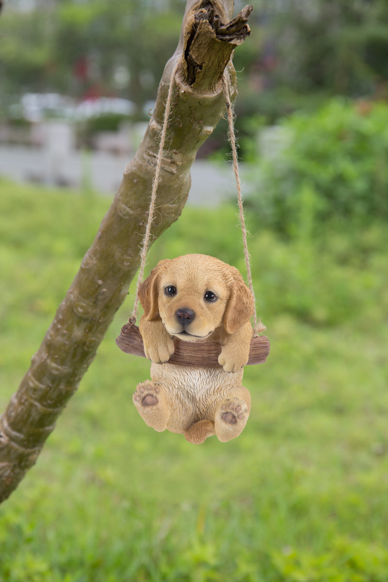 Pet Pals - Golden Retriever Puppy Hanging-Yellow Statue HI-LINE GIFT LTD.