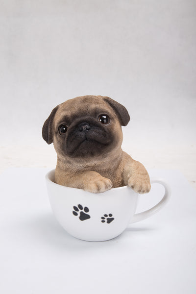 Pet Pals-Teacup Pug Puppy Statue HI-LINE GIFT LTD.