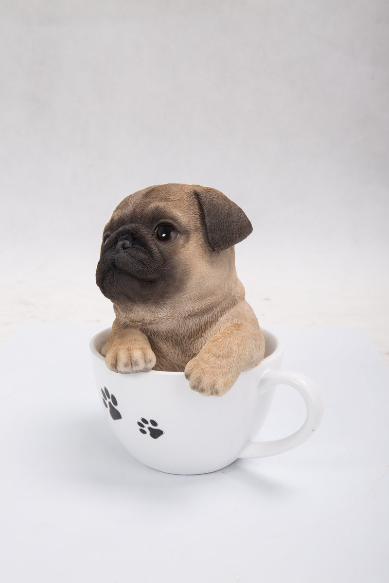 Pet Pals-Teacup Pug Puppy Statue HI-LINE GIFT LTD.