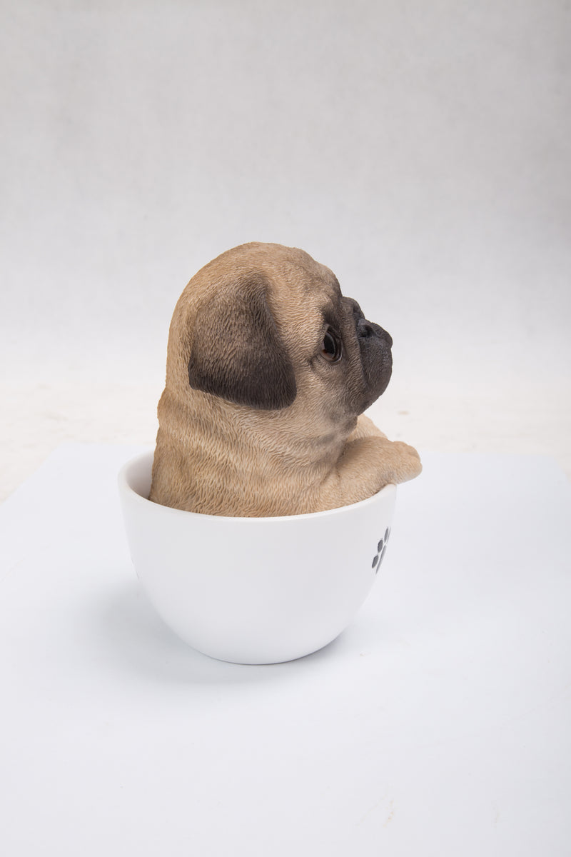 Pet Pals-Teacup Pug Puppy Statue HI-LINE GIFT LTD.