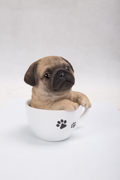 Pet Pals-Teacup Pug Puppy Statue HI-LINE GIFT LTD.